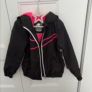 Nike Kids Black Jacket with cute matching pink leggings